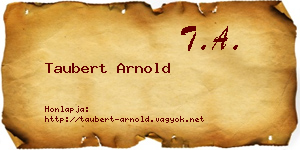 Taubert Arnold névjegykártya